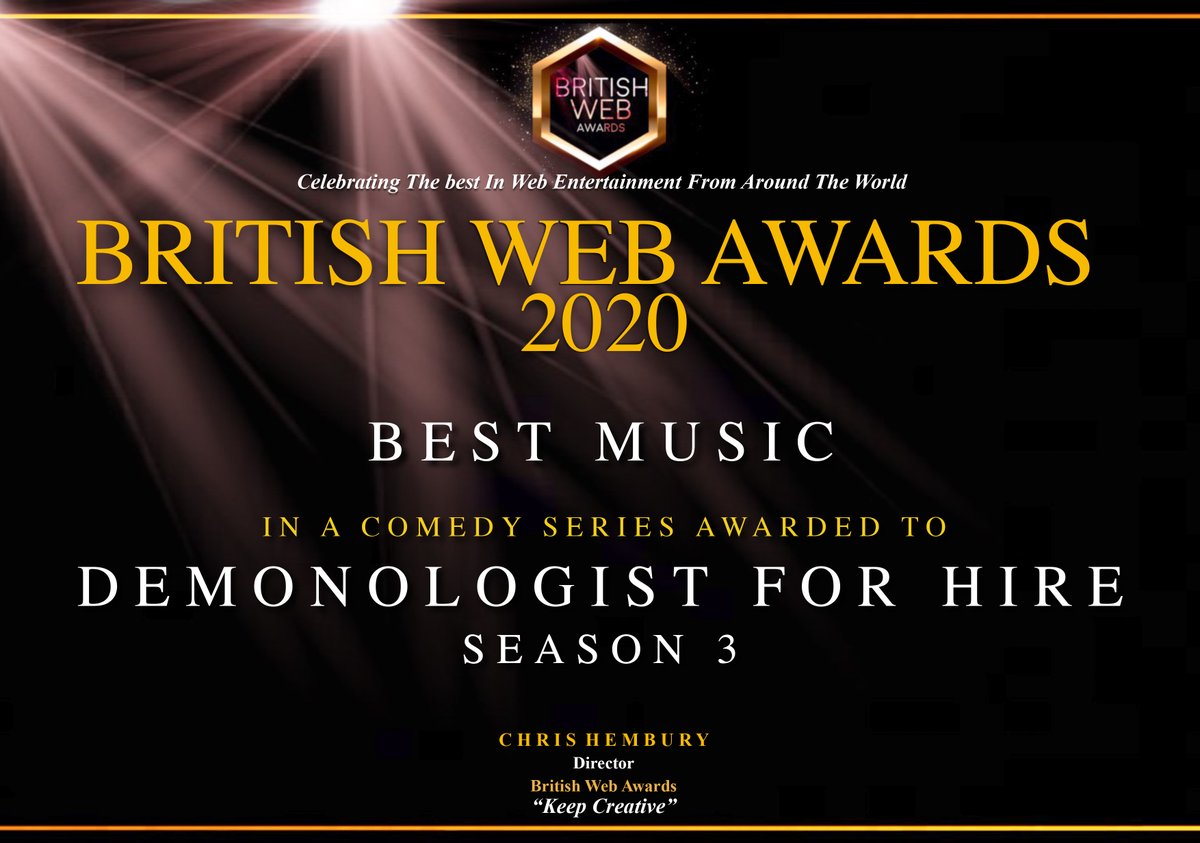 MrDemonologist's tweet image. Thank you @britishwebaward for our award certificates, they look fantastic!

Watch our award winning series here:
youtube.com/demonologistfo…

#Scottish #Webseries #supernatural #comedy