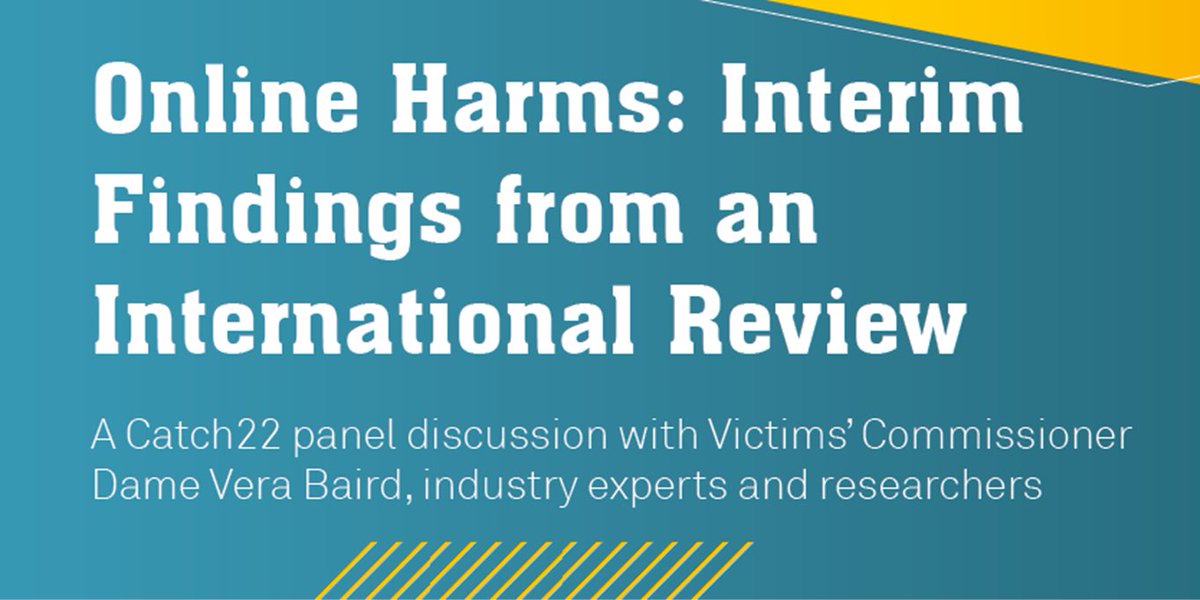 We’re live at our  #OnlineHarms event, where we will hear from industry experts, researchers and policy makers, and share interim findings from our research on young peoples’ perspectives on social media, acceptable use, and enforcement challenges faced in the UK and overseas.