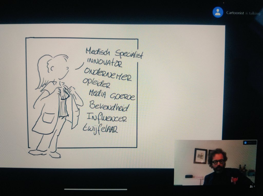 De #competentie matrix bij #MMVcongres #vooropinvernieuwing <a href="/de_specialisten/">Federatie Medisch Specialisten</a> getekend door <a href="/marcjanjanssen/">DeCartoonVanMarc</a>  Complimenten aan de organisatie!