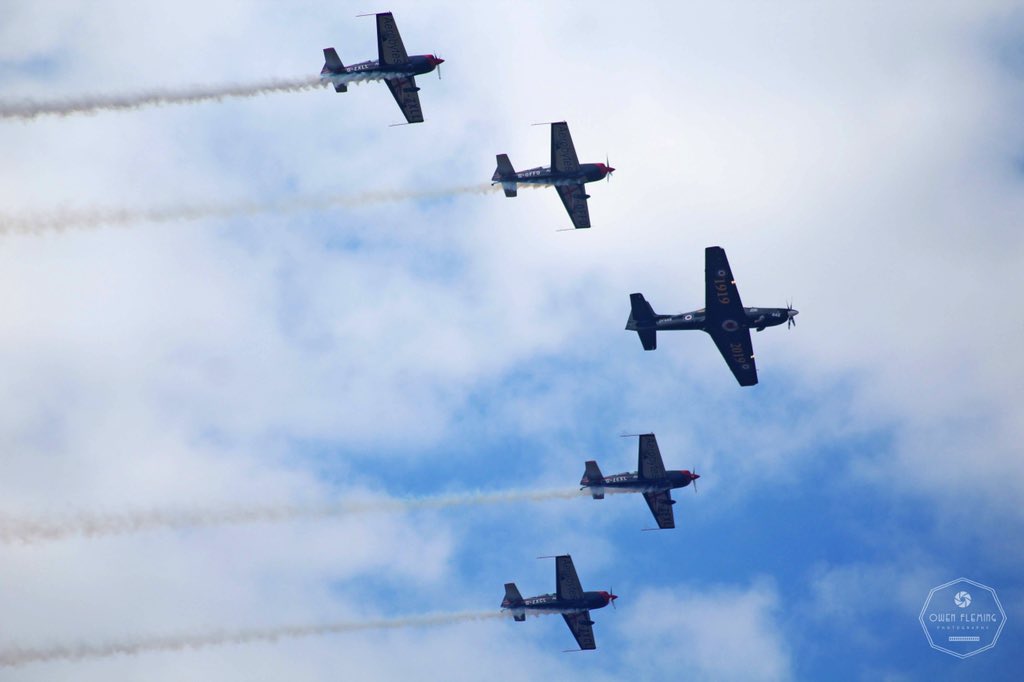 OFImages_'s tweet image. Throwback To @SouthportAir 2019 With The Spectacular Flypast With @thebladesteam &amp;amp; @RAFTucanoTeam What a Great Memory ✈️ #Theblades #Southportairshow #FarewellTucano