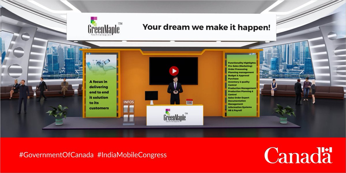 PNairCanada's tweet photo. Interact with Green Maple Technologies @ Hall #4 and discover more about their end to end solutions.

Register Here- https://t.co/LoJM6v7duK

#greenmaple #softwaresolutions  #customermanagement #GovernmentOfCanada #IndiaMobileCongress #IMC #DigitalTechnologyEvent #CanadainIndia https://t.co/bK3E1MJf8S