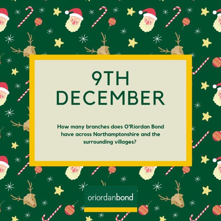 Day nine on our countdown to Christmas continues with the below question – email your answers and home post code to marketing@oriordanbond.co.uk to have a lovely bottle of wine hand delivered – covid safe - to your door tomorrow Looking forward to receiving your answers!
