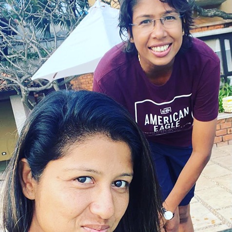 Jhulan Goswami wishes Rumeli Dhar Happy Birthday (100 international appearances,1328 runs ) 