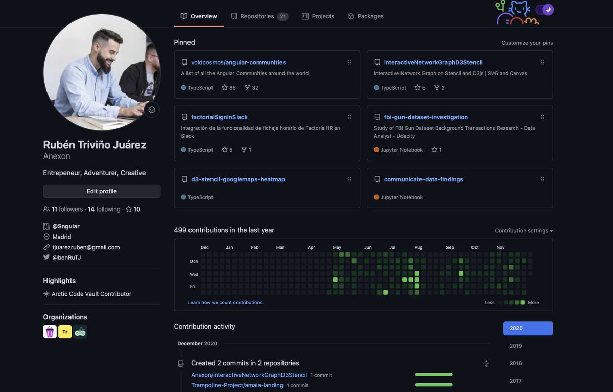 Ya está disponible #darkmode en <a href="/github/">GitHub</a> 🙌