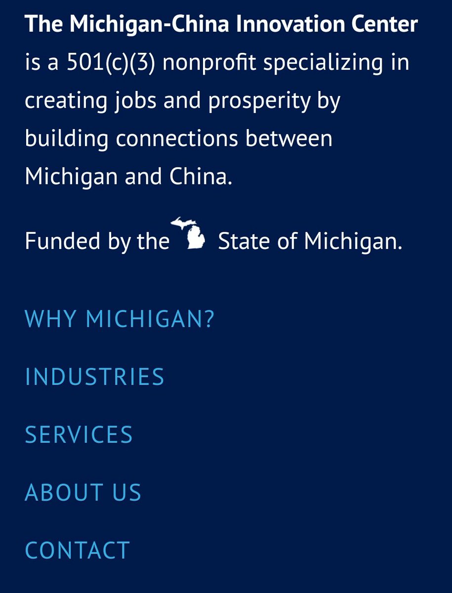 2. Gov. Whitmer has been in office since Jan. 2019.Gov. Rick Snyder served 2 terms - 2011 to 2019. His reached his term limits.In 2016, Michigan funded a non-profit, Michigan-China Innovation Center (MCIC) to build business ties and enhance cooperation between China and MI.