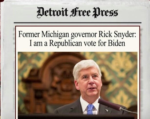 22. Why did Rick Snyder back Biden over Trump? Because he REALLY has to.