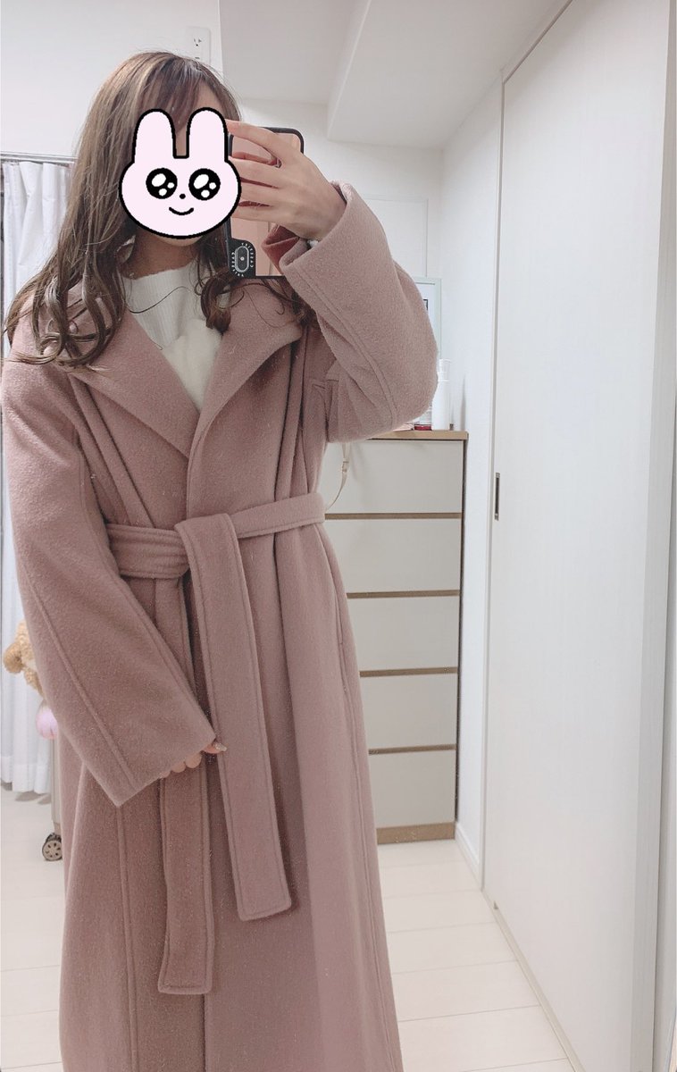 刺繍サービス バッティング手袋 ウールカシミアコート snidel ロング