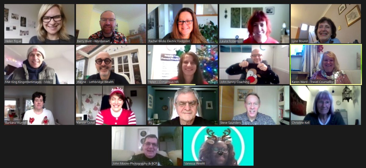 ware2dobusiness's tweet photo. Fantastic way to mark our last meeting of 2020 - hope to see you on Weds Jan 13, 2021

@johnkennycoach @Consensus_HR @HewittSupport
@thebigsigncomp1
@kingstreetimage @Curwenslegal @KarenWardTravel
@PaulViolet1945 @WordSmartComms 
@electricfoot

#networking #Herts @EastHerts https://t.co/Z5cFULVYnR