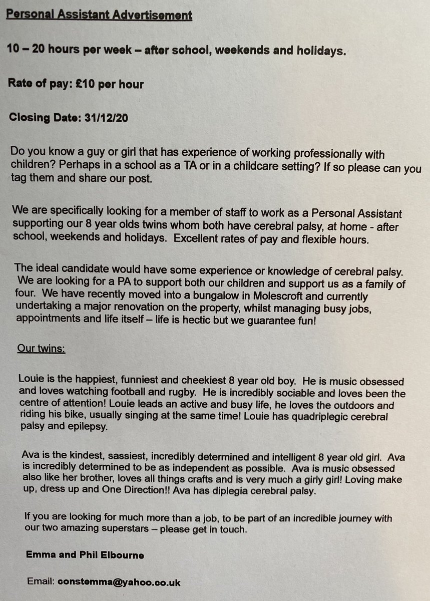 Please share our post! We need to find the perfect person for Louie and Ava.