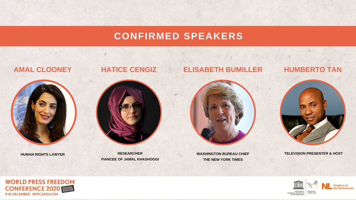 NLinJordan's tweet photo. World Press Freedom Conference is almost live! You can still register to join speakers such as Christiane Amanpour, Amal Clooney, Joe Maalouf and many more.

You will have the chance to connect with a global audience for a number of interactive sessions.

#WPFC2020 https://t.co/E8MsQAFcVH
