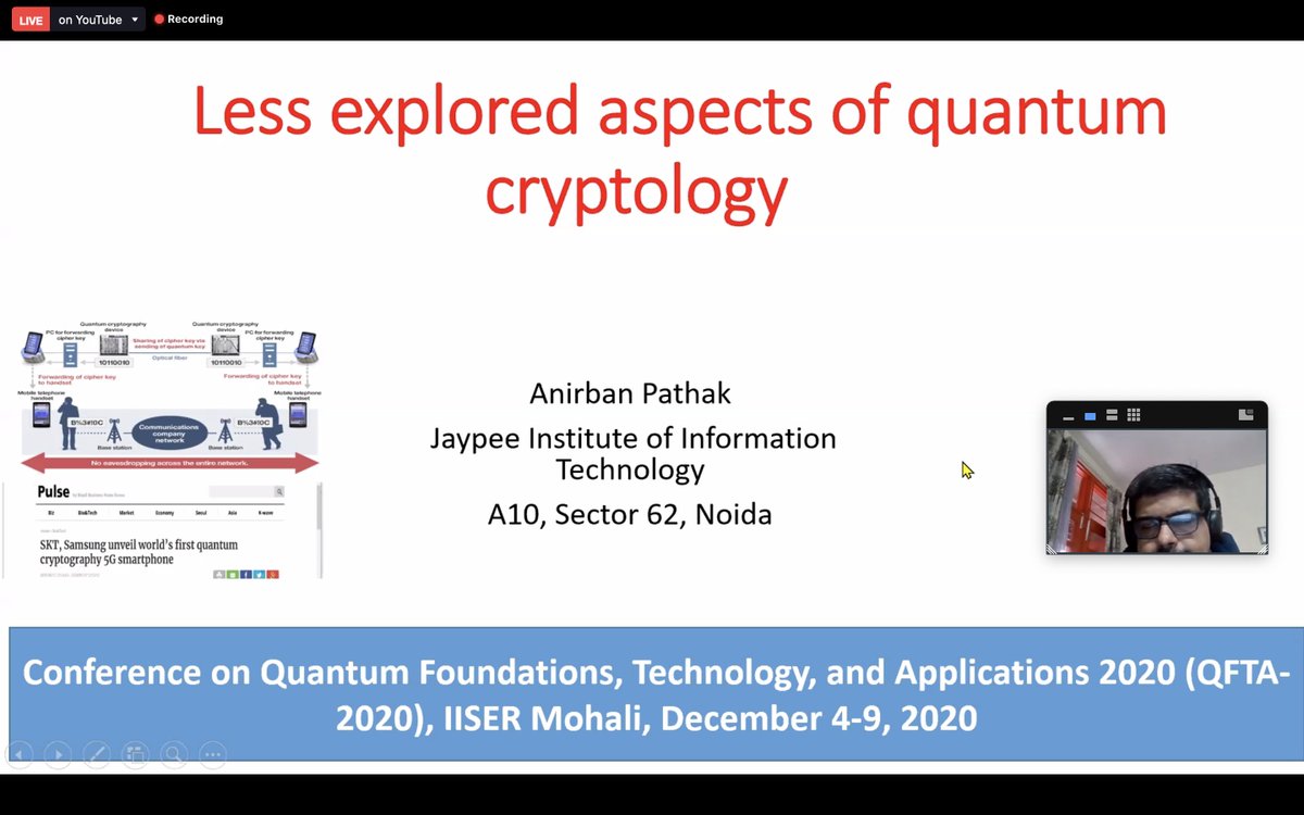 qfta2020's tweet photo. Join us in learning about less explored aspects of quantum cryptography from Prof. Anirban Pathak on YouTube:
https://t.co/2iIUYcKSYC

@arvind_iiserm @kavitadorai @harzi_sam @IiserMohali 
#conference #quantum #qfta20 https://t.co/BLldBH4mPa