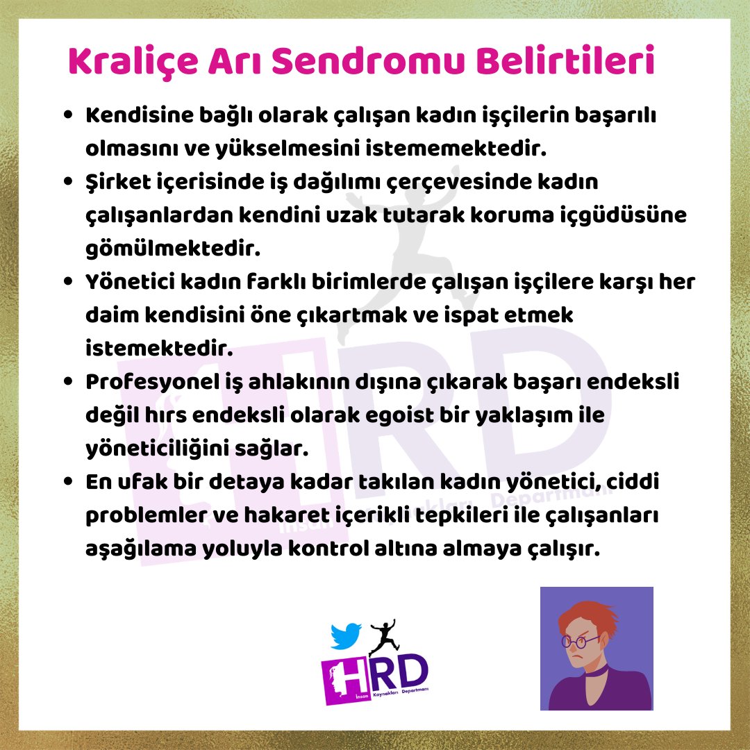 Kraliçe Arı Sendromu⬇️

#çarşamba #9aralık #insankaynakları #BlackLivesMatter #Notoracism #GücümeGidiyor #İnsancaYasamakİcin #insankaynakları #hiring