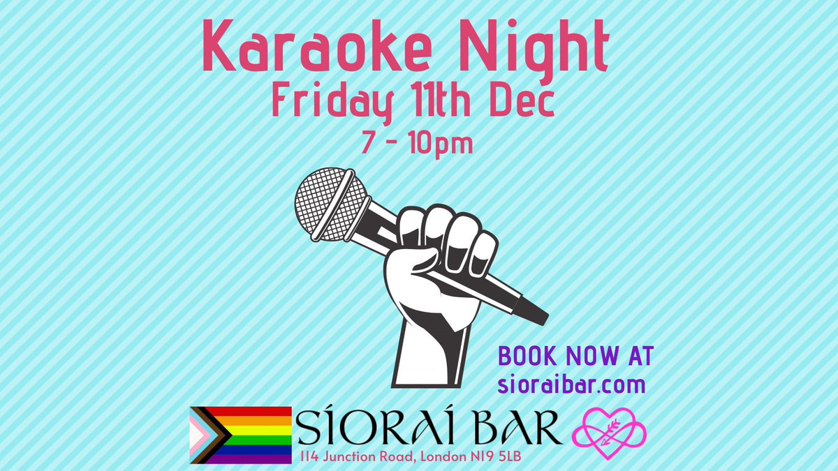 Take centre stage and sing your heart out in a COVID-safe way this Friday at Siorai Bar! 
#LGBTQ #karaoke #cocktailbar #London #covidsafe #nightlife #bar #Food #substantialmeal #fun #Entertainment