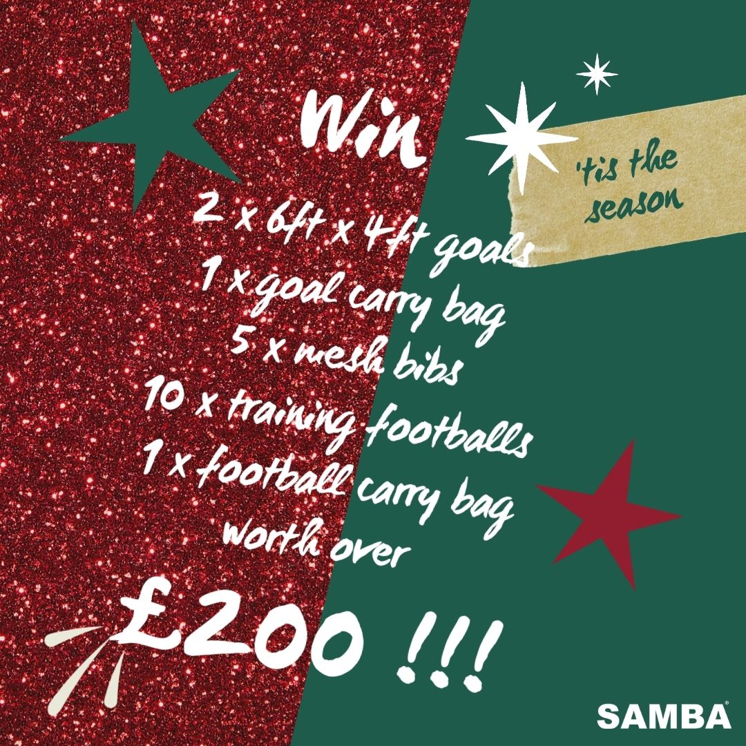 Here we go .. our BEST EVER #competition. #win over £200 worth of goodies. #prize includes; 2x 6ft x 4ft goals, 10 footballs, 5 bibs &amp; 2 carry bags.
To enter
👍 Like
🔄 RT
🖍 Comment #alliwantforchristmasisasambagoal
HO HO HO ... 🎅
#merrychristmas #GrassRoots #grassrootsfootball