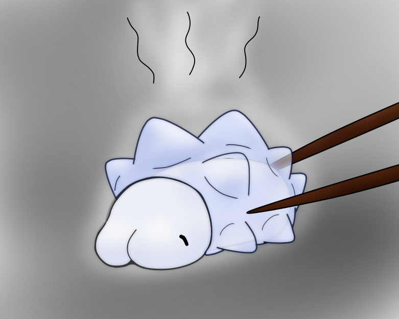 chopsticks no humans pokemon (creature) grey background solo steam simple background  illustration images