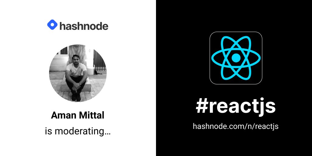 amanhimself's tweet image. 🙏Thank you @hashnode for giving me the opportunity of being a moderator for React.js tag.

 ⚛️ If you are looking forward to keep up to date with React ecosystem, follow hashnode.com/n/reactjs to get articles in your feed.

#hashnodecommunity