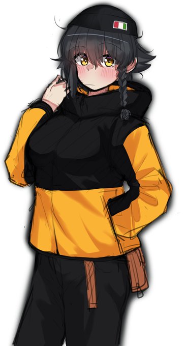 #ガルパン
柄にもなく黄色い服を買ったのでペパロニに着てもらいました 