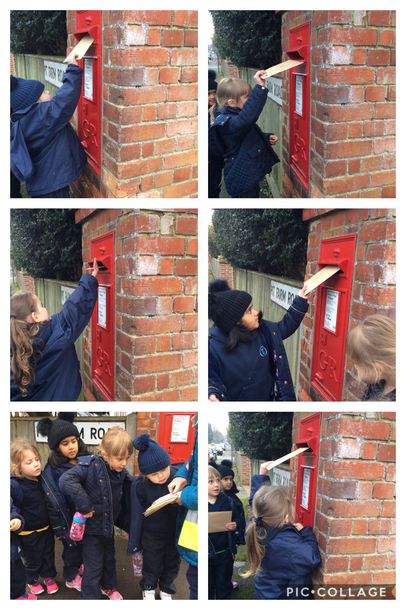 Reception took a trip to the postbox yesterday to post some very special cards!  #SantaPost
