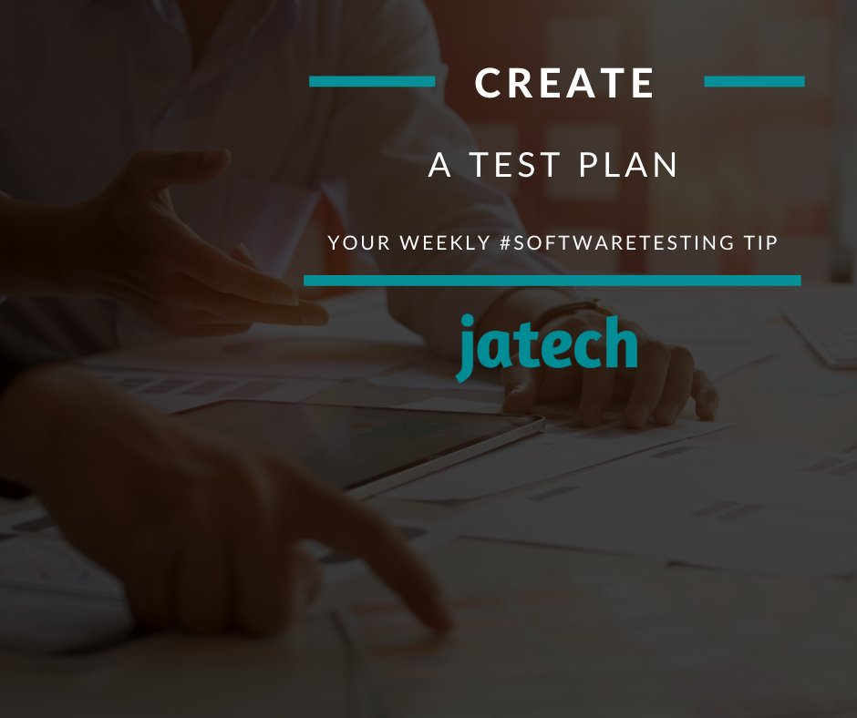 JatechUK's tweet image. A #testplan tells you what to test, when to test, how to test, and who will do the tests. A good plan should include the schedule for all necessary testing activities in order to control your team testing time.
#softwaretestingtip
