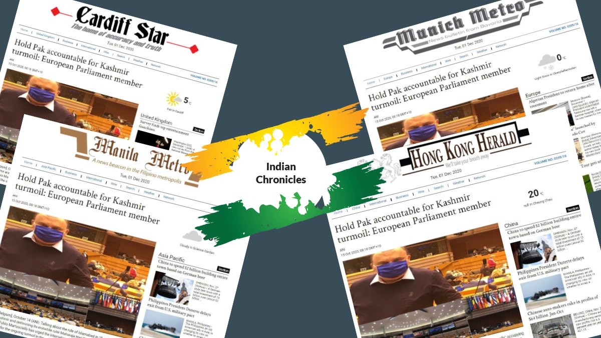 But the amplification didn’t stop there. We found that EU Chronicle’s articles travelled all over the world thanks to 500+ fake local media outlets. Among other sources, these outlets regularly syndicate content from the ANI news agency. (12/n)