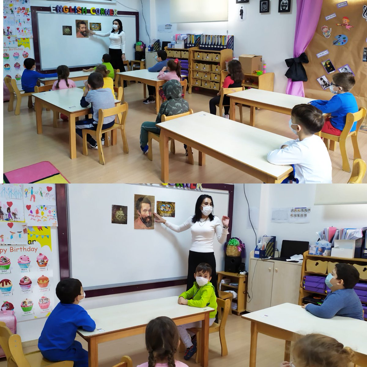 Tavan resmi yapmayı deneyimledik, Michelangelo gibi hissettik. 💜🎨
<a href="/BKAyvalik/">Bahçeşehir Ayvalık</a>
<a href="/BagderVesile/">Vesile Akçaçakır Bagder</a>
<a href="/ErkenCocukluk/">Hale Güneş</a>
<a href="/Nezahat77238172/">Nezahat</a>
<a href="/tugbaozdinc/">Tuğba Özdinç Kater</a>