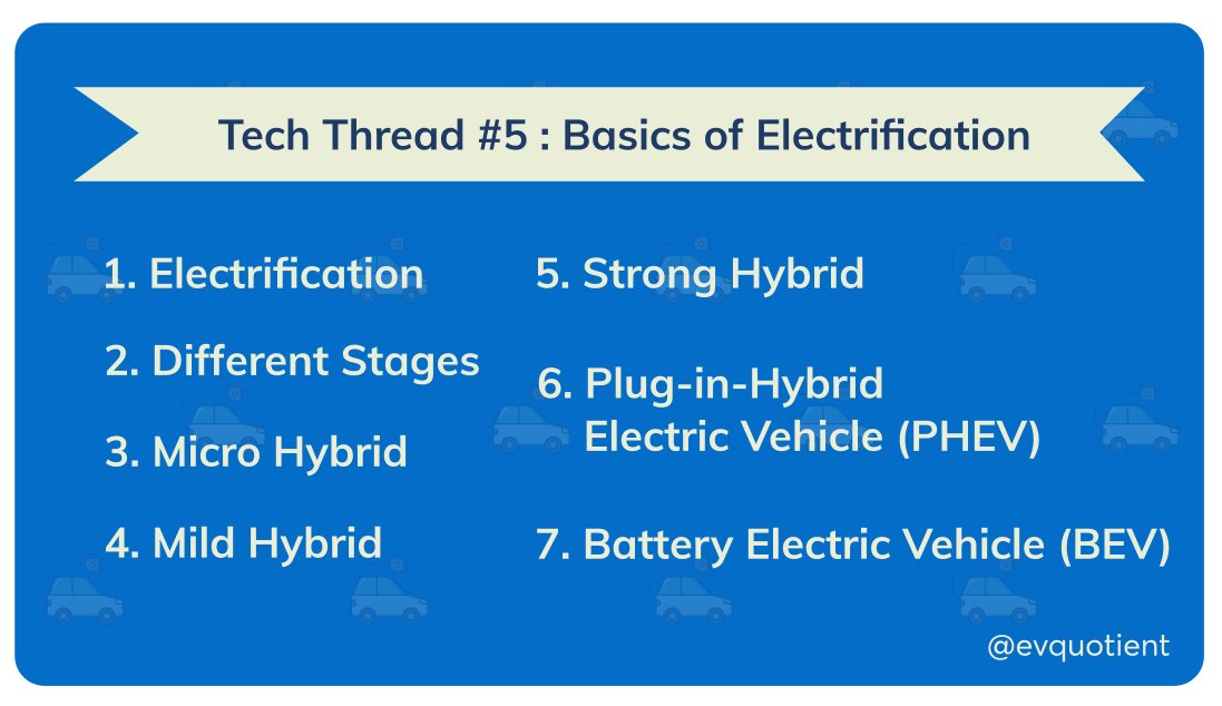 In this thread, we will discuss the basics of electrification and the different stages of electrification.