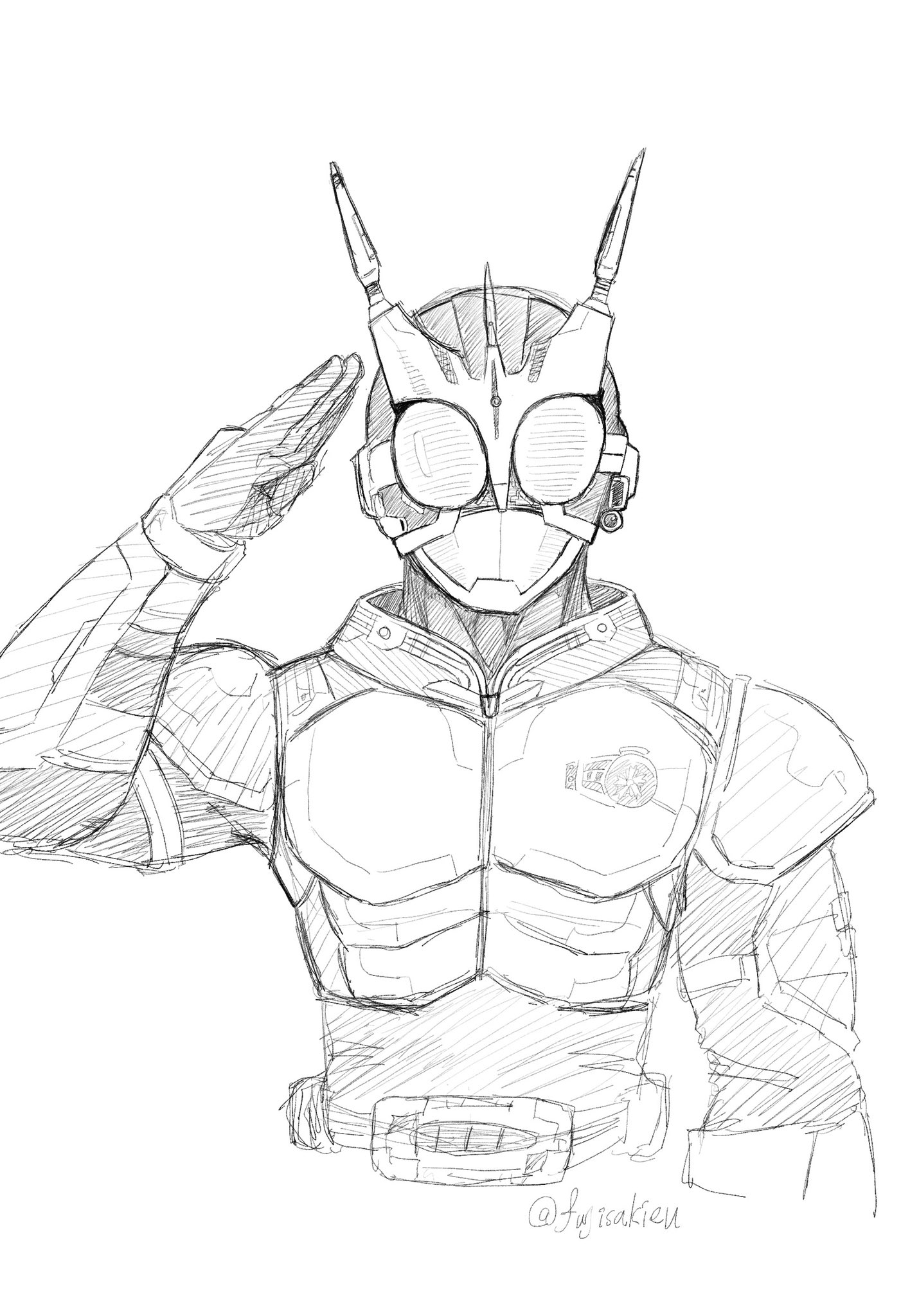 藤咲eu 10日目 仮面ライダーg3 仮面ライダーアギトシリーズ デザインもとのクウガ描いてからが描きやすい 所々ある階級章みたいなデザインいいな 仮面ライダー 仮面ライダーg3 リプ Dmで リクエスト募集中 です 1日1枚 イラスト イラスト好きさんと