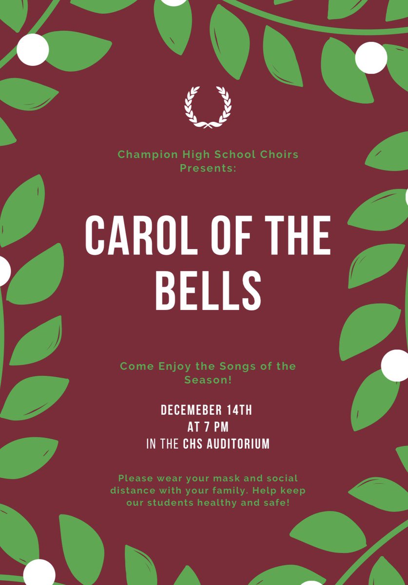 Concert on Monday at 7pm at the CHS auditorium. See you there! Come for the songs of the season🎶🎶 @BoerneFineArts @SamChampionHS @BoerneISD