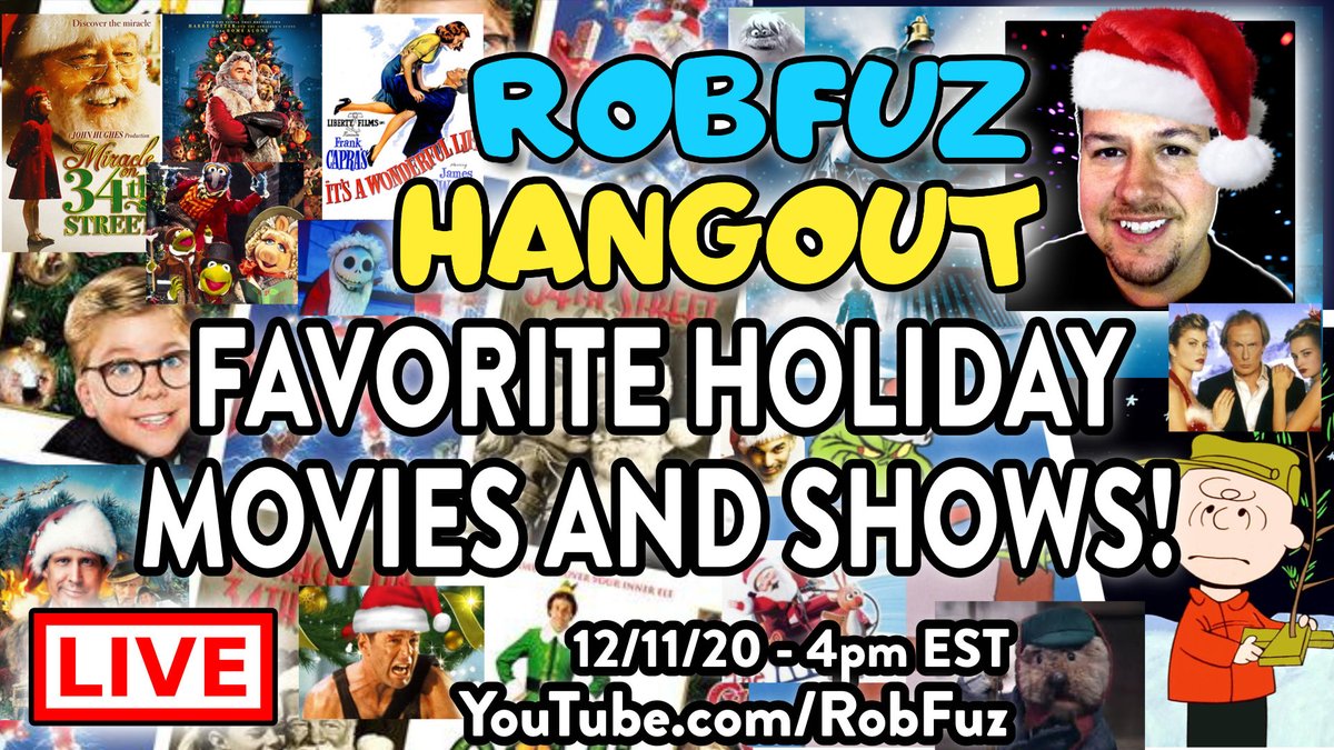 robfuz's tweet image. Live This Friday, December 11th 4pm est - RobFuz Hangout Our Favorite Holiday Movies And Shows With Amazing Friends! youtu.be/PycsaJ4da4k @RobFuz @donnalynn7292 @DizneyDan @ThisIsAdamsLand @Great_Marko @themickeybunch @TheLivePlace @ViapreeProject @RoadtripDave @DisneyNerdHerd