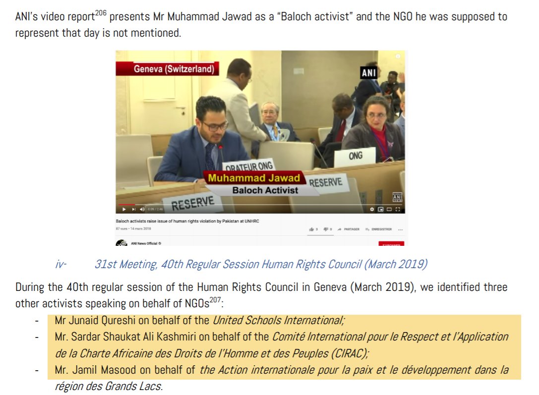 First of all, let's talk about  @shaukatkashmiri who with Mr.  @JamilMaqsood heads UKPNP a party that wants to make JK an independent state. In reality, both of them are being used by India to do the propaganda against Pakistan in the UN using their proxy NGOs(2nd Image).