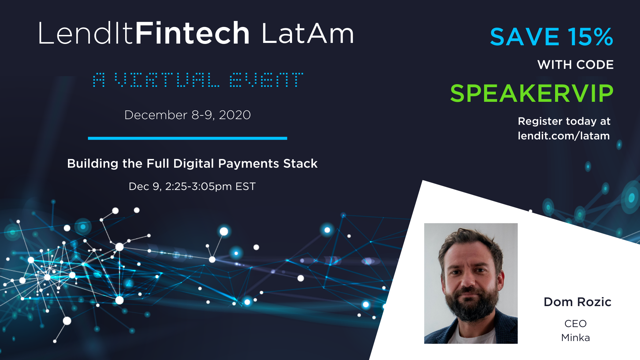 IncMinka's tweet photo. Today! 🙌

Join Minka's Co-Founder and CEO Domagoj Rozic in @LendIt Fintech' panel "Building the Full Digital Payments Stack". Register now: https://t.co/nuhshVLYLG

#realtimepayments #digitalpayments https://t.co/y35r2MHCTH