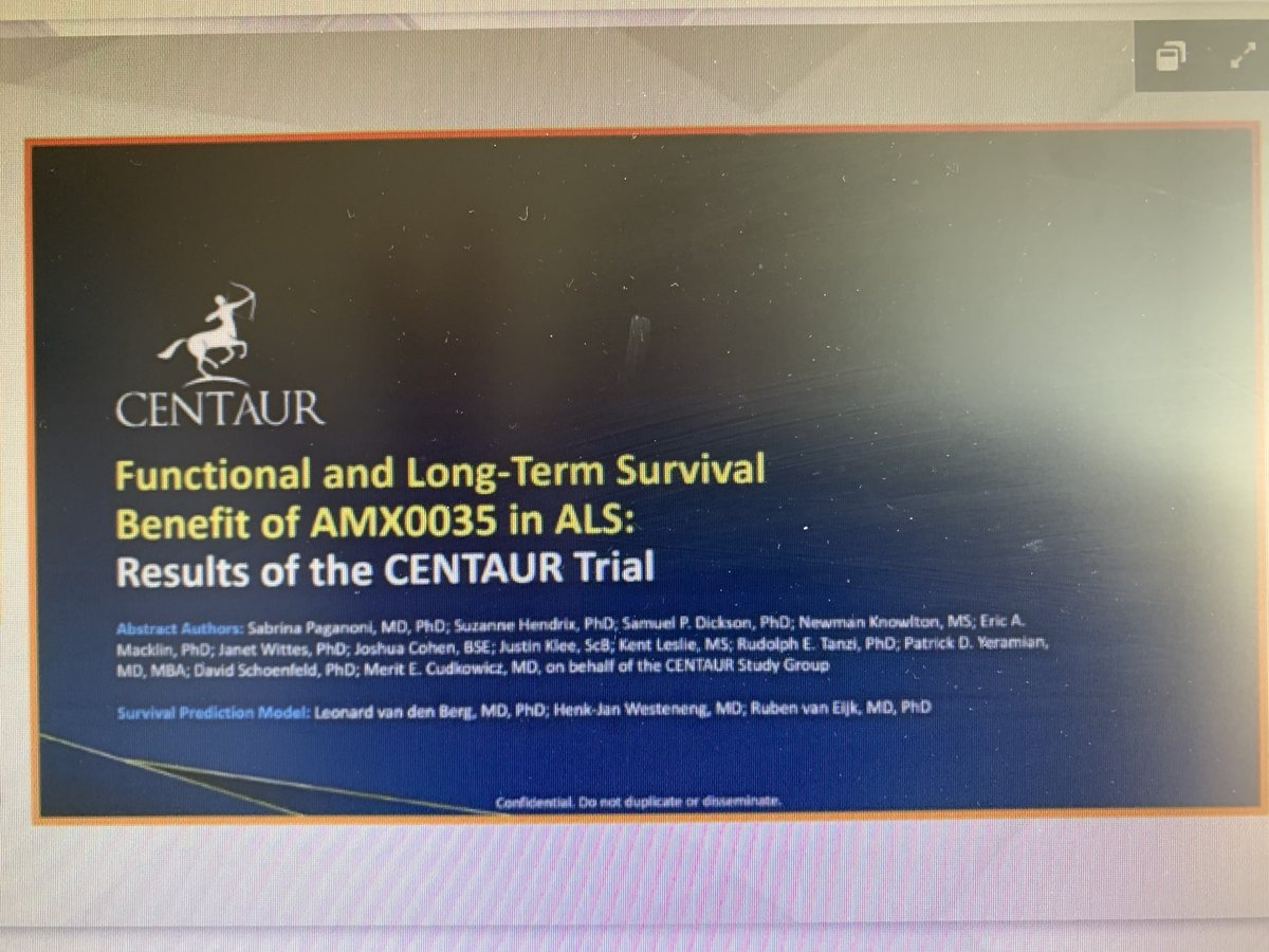 AndreaBackman05's tweet photo. The open label extension data on #AMX00035 is impressive with a 44% lower risk of death for group originally randomized to drug. @PaganoniMDPhD @AmylyxPharma https://t.co/8s5ZSwmvo6