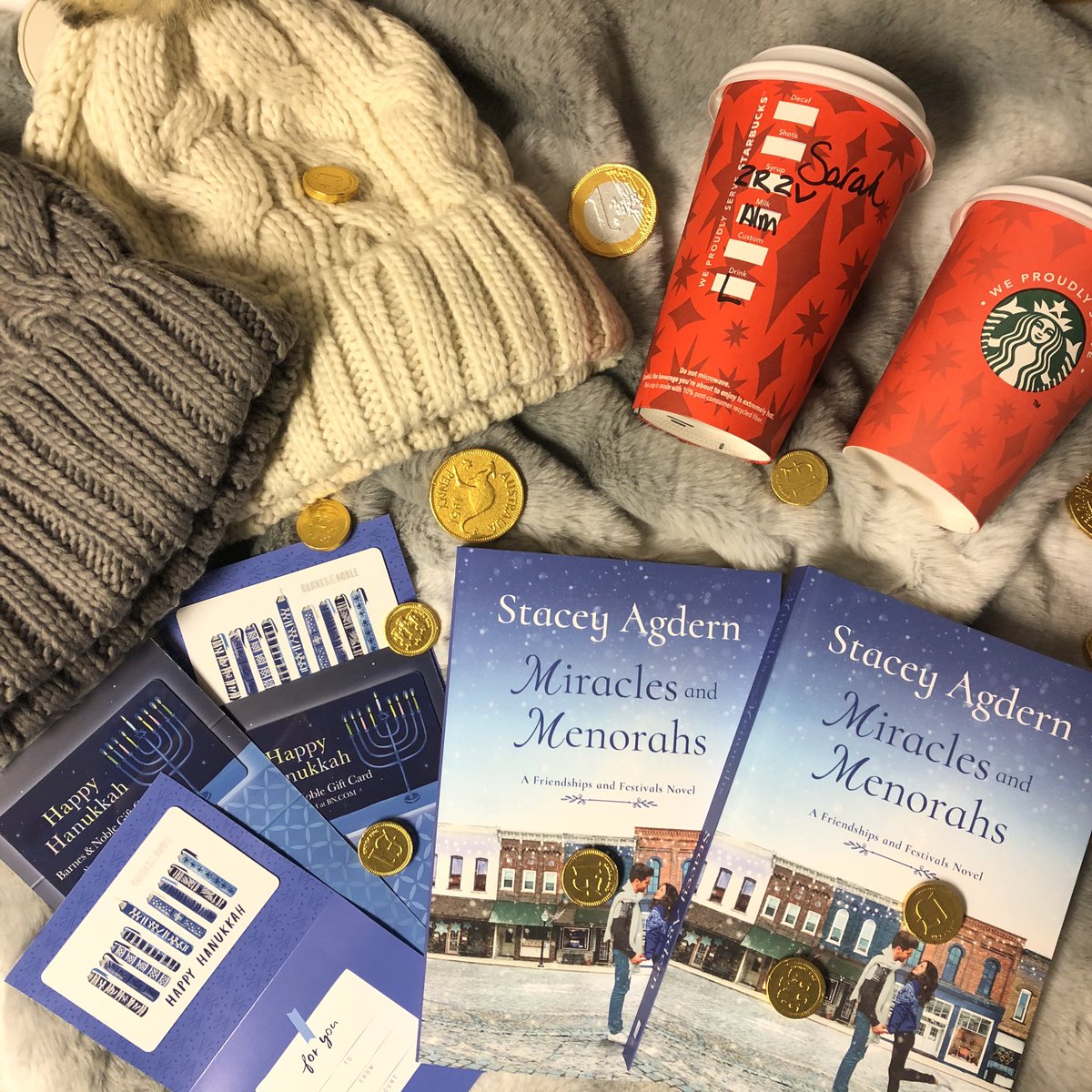 BNManhasset's tweet photo. We’re starting #Hanukkah off a little early with a bit of fun with one of our favorite local authors, @nystacey celebrating her newest novel, #miraclesandmenorahs #bnholiday #bnmanhasset #bncafe https://t.co/WsVHoZ30Wp