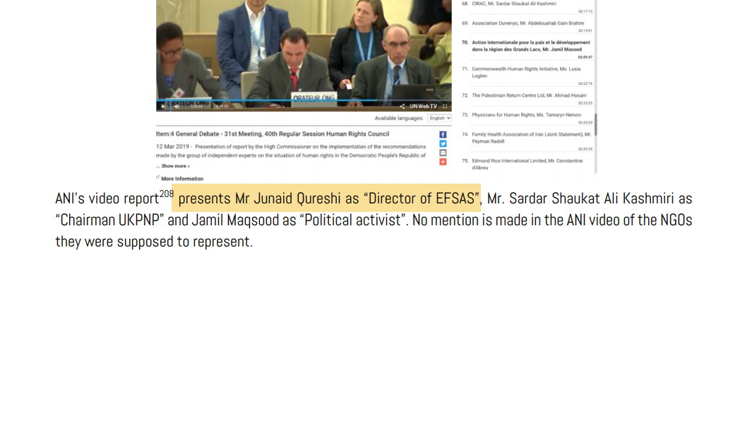 Lastly, we have Mr. Junaid Qureshi  @JQ_plaintalk son of famous raw agent Hashim  @JKDLP. Mr. Junaid is heading EFSAS a Think Tank and is the most organized propaganda organ against Pakistan. This report is irrefutable evidence that these individuals are on Raw's payroll.