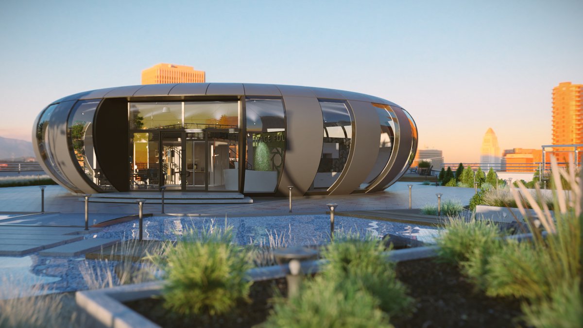 fibixstudio's tweet photo. The recently founded label SpaceFounder creates unique modular houses and we did our best to capture this uniqueness.  
#visualization #exterior #3D #pathtracing #FibixStudio #FibixTech #interiordesign #exteriordesign #rendering #realestate #madeingermany https://t.co/8kyV2yskS0