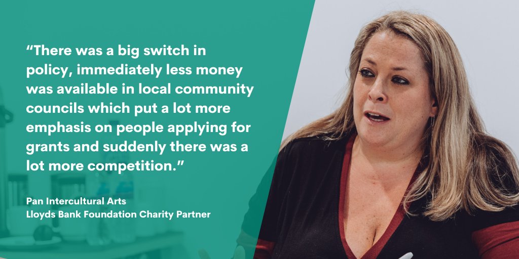 4/ Small and local charities like  @Pan1986 a London based charity that works with people who are marginalised, have seen the impact of a 20% decrease in government funding and how it affects other income streams.