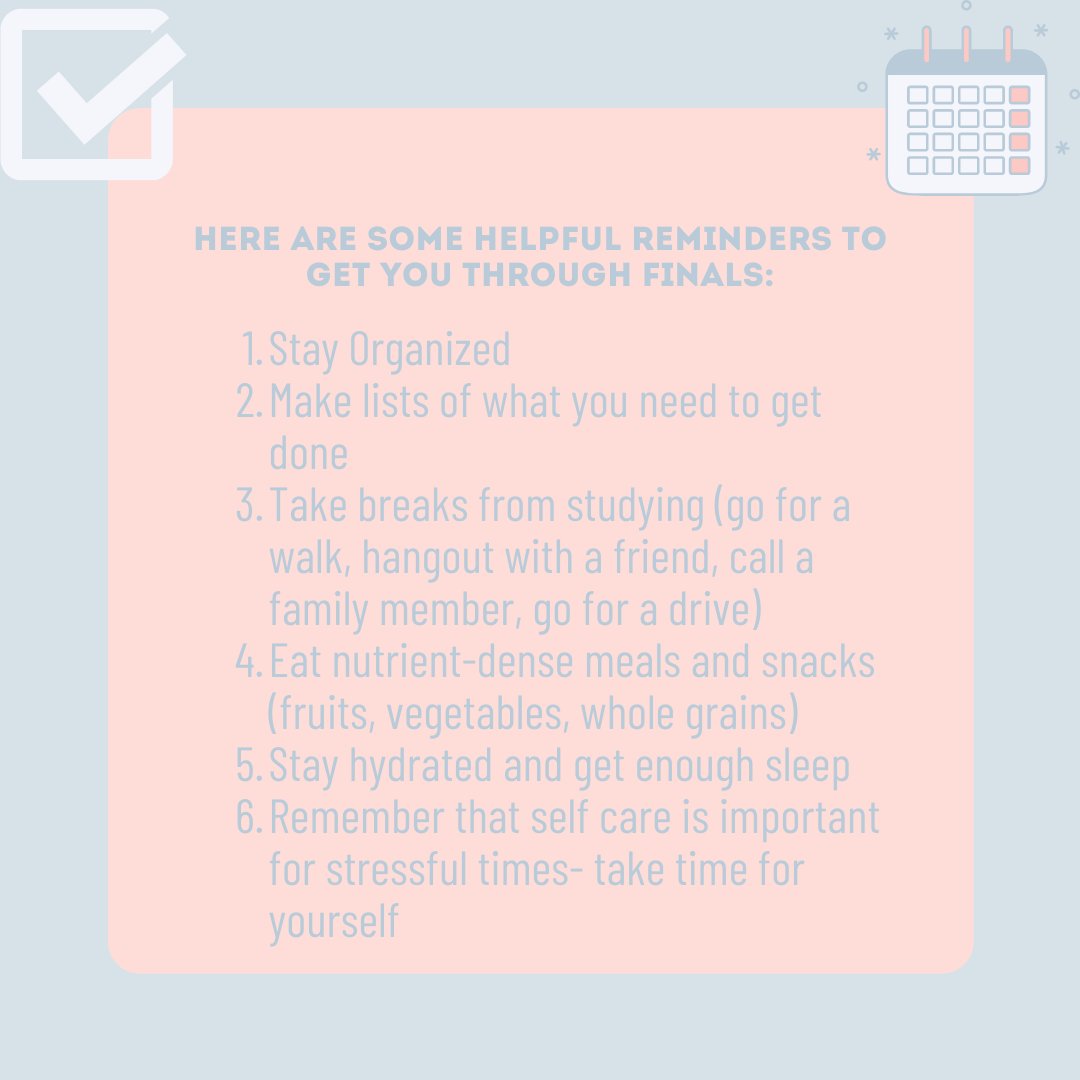 AdelphiNutriti1's tweet image. ✨6 helpful reminders to get you through finals week!!!!✨
#adelphiuniversity #adelphinutrition #graduateschool