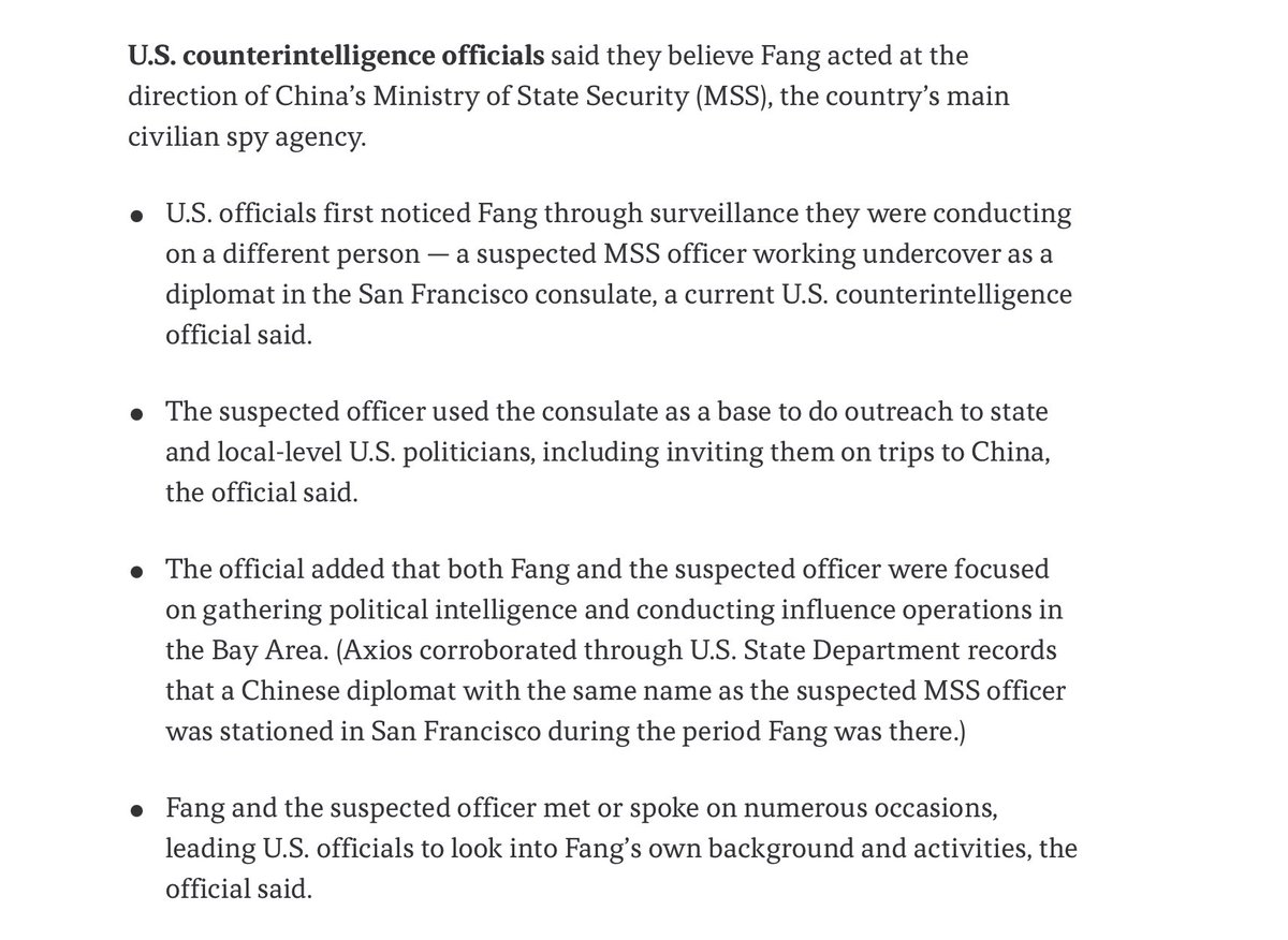 Fang was meeting with a MSS worker at the San Francisco consulate, who was already under surveillance.
