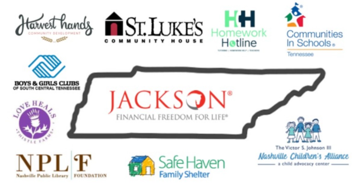 Jackson awarded $140,000 in grants to Middle Tennessee nonprofits that support strong families and economic opportunities. Congratulations grantees! <a href="/BGCSCTN/">BGC South Central Tennessee</a> <a href="/CISTennessee/">CIS of Tennessee</a> <a href="/HomeworkHelp4TN/">Homework Hotline</a> @nashville_ca <a href="/NowatNPL/">Nashville Public Library</a> @thistlefarms <a href="/SafeHavenTN/">Safe Haven</a>