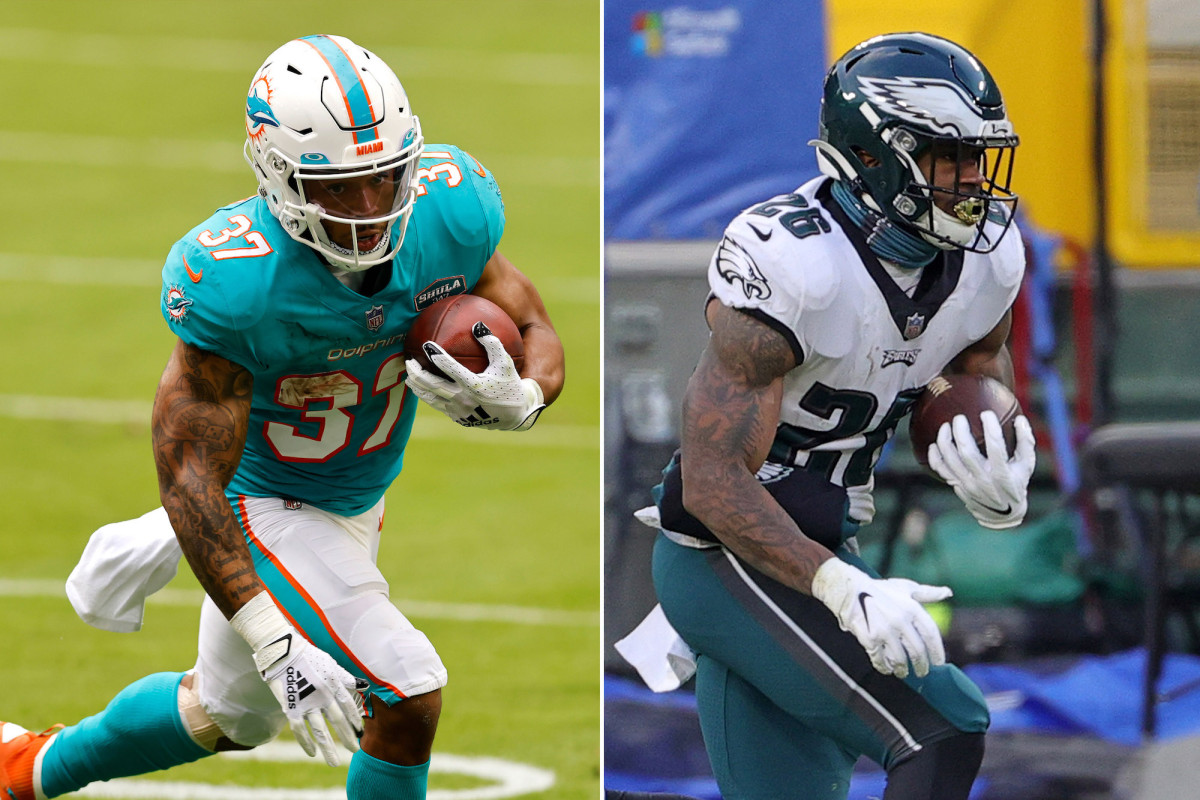 Fantasy Football Week 14 Start 'Em Sit 'Em Myles Gaskin, Miles Sanders