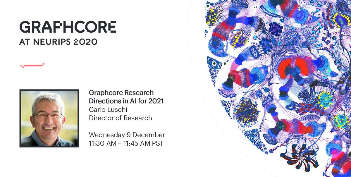 graphcoreai's tweet photo. Where is AI research headed in 2021?

@graphcoreai's Director of Research, Carlo Luschi, will be discussing future directions for machine intelligence at our #NeurIPS2020 booth today.

More info ➡️ https://t.co/todWTO0tm8

#GraphcoreResearch #NeurIPS #AIResearch #AI #ML #IPU https://t.co/k0TBtnPpzy
