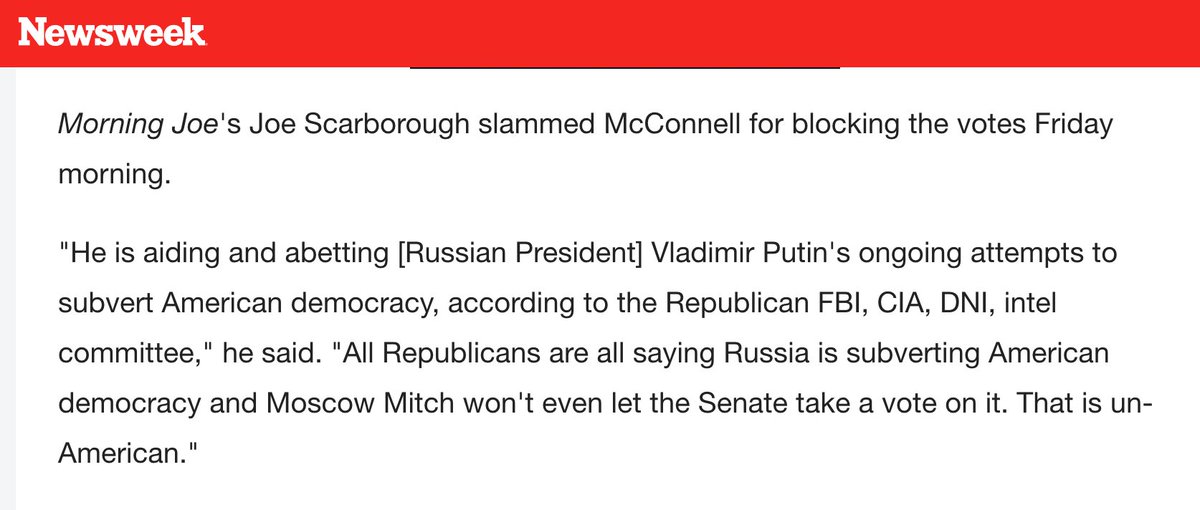  #MoscowMitch has done everything in his power to block election securityHe's takenfrom vendors such as ES&SHe's got multiple ties to RussiaHe laughed in Amy McGraths face during the debate...cause he knew the fix was inHow do we just ignore red flags in Kentucky's results?