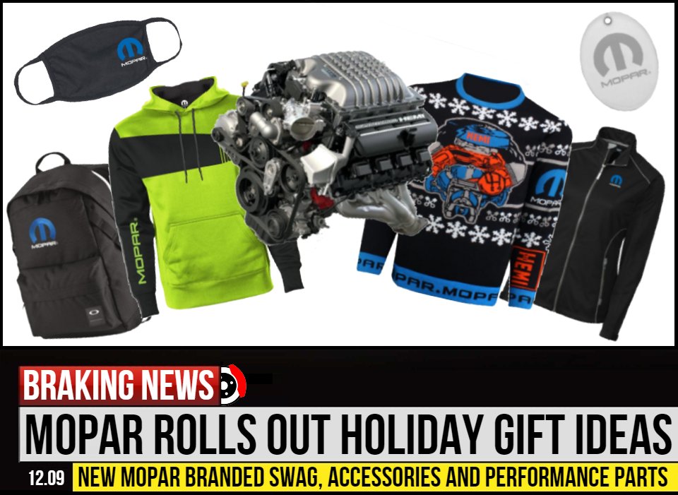 #Mopar has the gear head on your Xmas list covered with tons of swag &amp; performance parts. Head over to WearMopar.com and Mopar.com. Use promo code “JOLLY75” at checkout on WearMopar.com for free shipping on orders more than $75 plus get 15% off.
