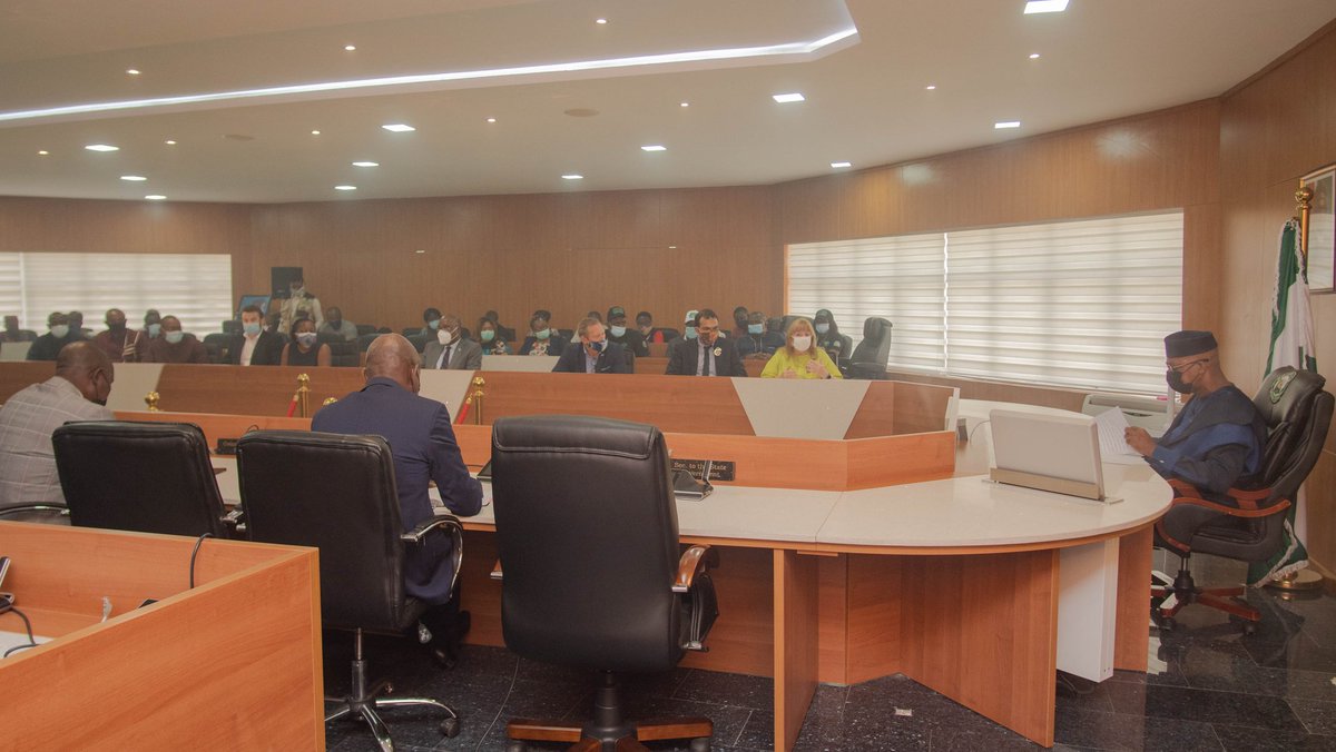 Today, during a courtesy call to the Executive Governor of Ogun State, Prince (Dr.) Dapo Abiodun with <a href="/USCDCNIGERIA/">U.S. CDC Nigeria</a> &amp; the U.S. Embassy, our CEO, Dr. Prosper Okonkwo shared how we're working with the Ogun State health team to control the #HIV epidemic. #APINInitiatives
