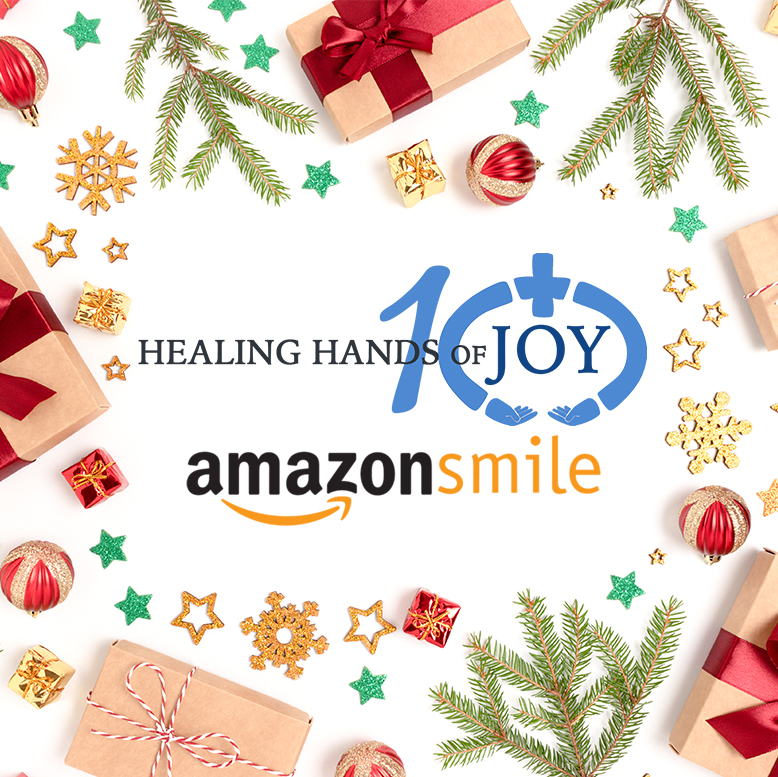 When you shop with Amazon, a portion of eligible purchases can go to Healing Hands of Joy at NO extra cost to you. 
Navigate to smile.amazon.com, sign in with your Amazon credentials, and designate Healing Hands of Joy as your charity of choice. You shop, Amazon gives!