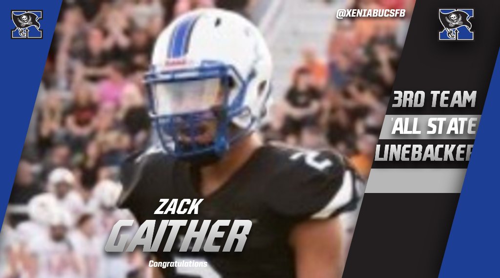 Congratulations to @Zack_Gaither for being selected as 3rd Team All State Linebacker @xeniaathletics @xeniaschools