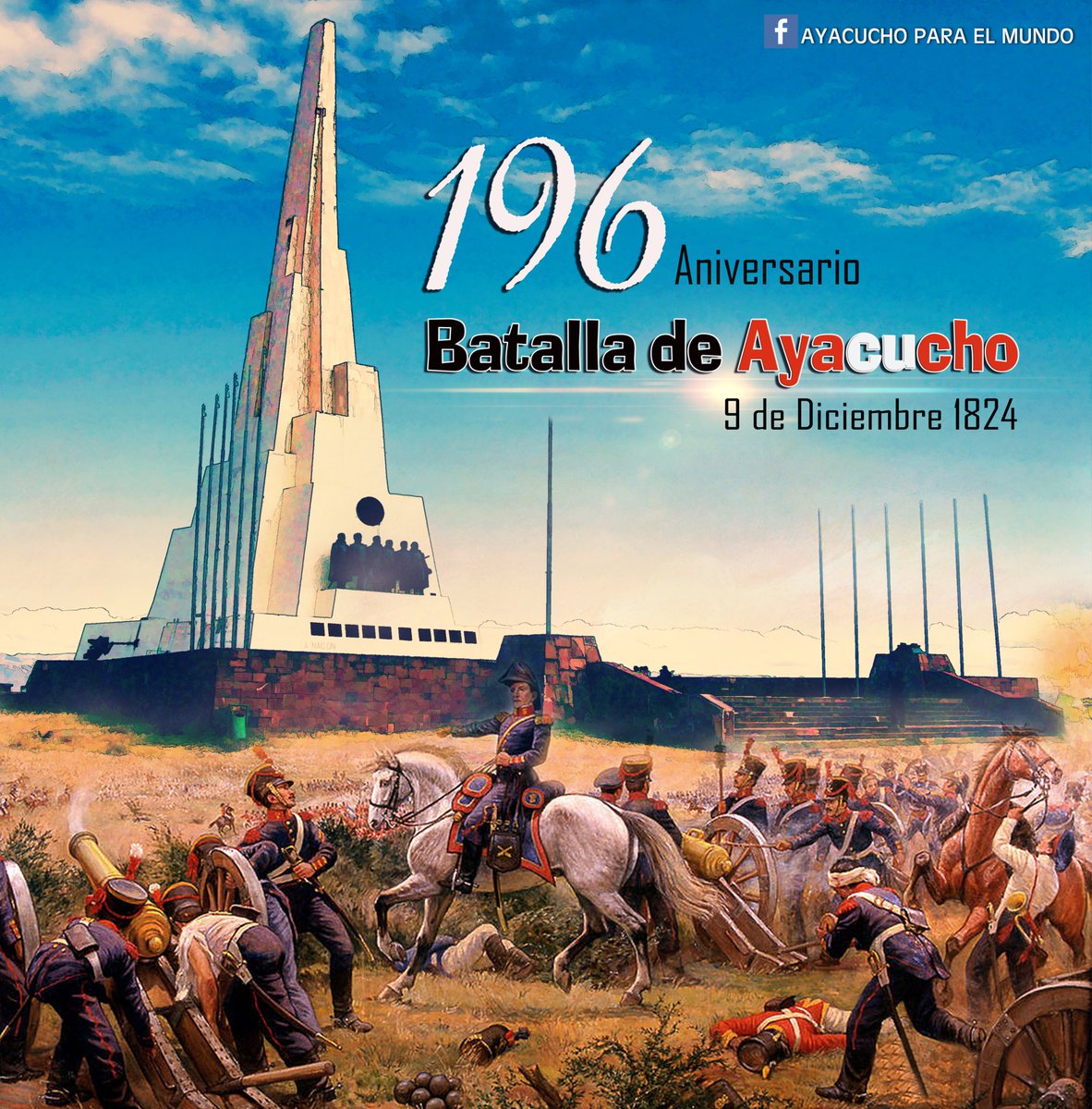 AyacuchoPM's tweet photo. 196 Aniversario de la Batalla de Ayacucho
9 de Diciembre 1824
@AyacuchoPM  @Ayacuchoparael1 https://t.co/acrXwWbLjq