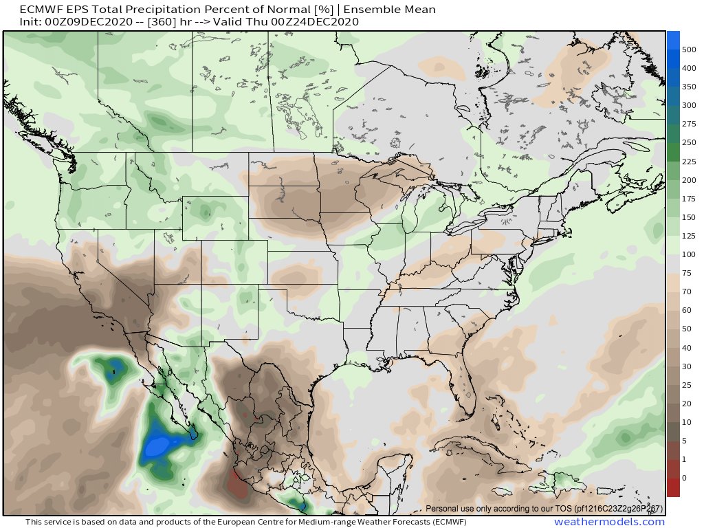 This is good news in terms of mitigating the lingering very late season wildfire risk across NorCal. However, despite possible widespread significant precip up north, these accumulations will still be below average for a 2-week period in mid-Dec in most places. (2/3) #CAwx  #CAfire