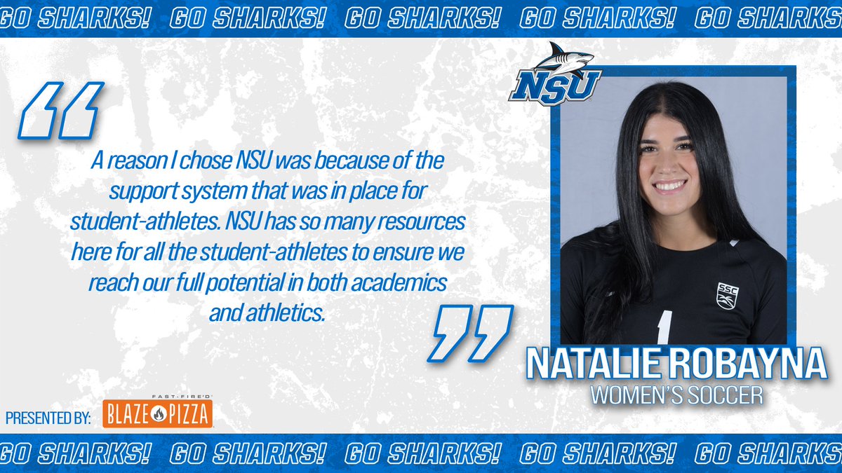NSU_WSoccer's tweet photo. Goalkeeper @natalierobayna on why she ultimately chose NSU! 🦈🏠

#OneSharkFamily https://t.co/2XOAlklmQx
