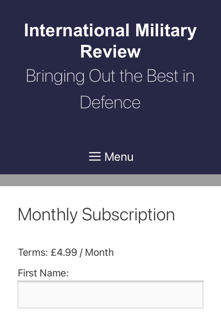 IntMilReview's tweet image. In honour of #Christmas our #memberships are now available for half price! access analysis of quarterly reports for the #defense sector and #discover #innovative #new companies through our Spotlight Service for just £4.99 p/m and £29.99 for the year!

internationalmilitaryreview.com